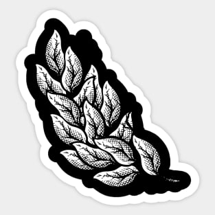 save the earth icon, plant vintage hand drawing design Sticker